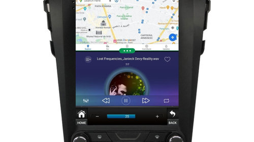 Navigatie dedicata cu Android tip tesla Toyota Rav 4 III 2005 - 2013, 4GB RAM, Radio GPS Dual Zone, Touchscreen IPS 9.7" HD, Internet Wi-Fi si slot SIM 4G, Bluetooth, MirrorLink, USB, Waze