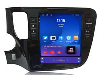 Navigatie dedicata cu Android tip tesla Mitsubishi Outlander III 2012 - 2019, 1GB RAM, Radio GPS Dual Zone, Touchscreen IPS 9.7" HD, Internet Wi-Fi, Bluetooth, MirrorLink, USB, Waze