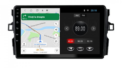 Navigatie dedicata cu Android Toyota Auris 2006 - 2012, 2GB RAM, Radio GPS Dual Zone, Display HD IPS 9" Touchscreen, Internet Wi-Fi, Bluetooth, MirrorLink, USB, Waze