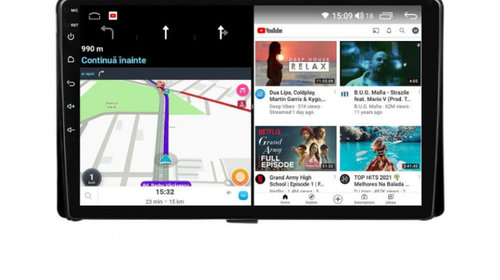 Navigatie dedicata cu Android Toyota Auris 2015 - 2019, 8GB RAM, Radio GPS Dual Zone, Display HD IPS 9" Touchscreen, Internet Wi-Fi si slot SIM 4G, Bluetooth, MirrorLink, USB, Waze