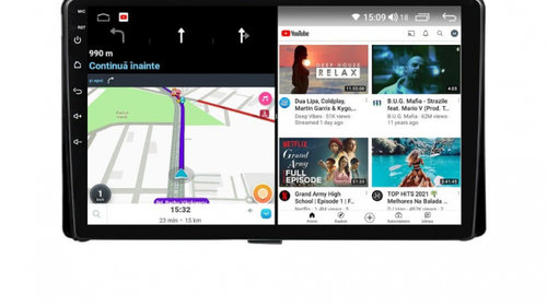 Navigatie dedicata cu Android Toyota Auris 2015 - 2019, 3GB RAM, Radio GPS Dual Zone, Display HD IPS 9" Touchscreen, Internet Wi-Fi si slot SIM 4G, Bluetooth, MirrorLink, USB, Waze