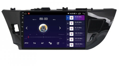 Navigatie dedicata cu Android Toyota Corolla 2013 - 2017, 8GB RAM, Radio GPS Dual Zone, Display HD IPS 10" Touchscreen, Internet Wi-Fi si slot SIM 4G, Bluetooth, MirrorLink, USB, Waze