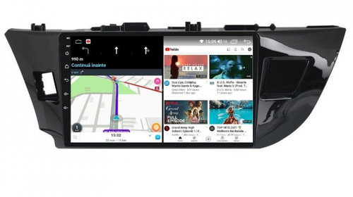 Navigatie dedicata cu Android Toyota Corolla 2013 - 2017, 8GB RAM, Radio GPS Dual Zone, Display HD IPS 10" Touchscreen, Internet Wi-Fi si slot SIM 4G, Bluetooth, MirrorLink, USB, Waze