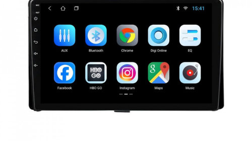 Navigatie dedicata cu Android Toyota Corolla 2017 - 2018, 1GB RAM, Radio GPS Dual Zone, Display HD IPS 9" Touchscreen, Internet Wi-Fi, Bluetooth, MirrorLink, USB, Waze