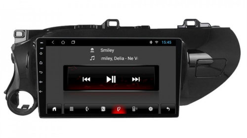 Navigatie dedicata cu Android Toyota Hilux VIII dupa 2015, 1GB RAM, Radio GPS Dual Zone, Display HD IPS 10" Touchscreen, Internet Wi-Fi, Bluetooth, MirrorLink, USB, Waze