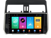 Navigatie dedicata cu Android Toyota Land Cruiser Prado J150 dupa 2017, 1GB RAM, Radio GPS Dual Zone, Display HD IPS 10" Touchscreen, Internet Wi-Fi, Bluetooth, MirrorLink, USB, Waze