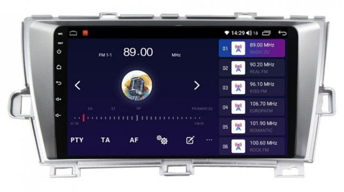 Navigatie dedicata cu Android Toyota Prius 2009 - 2015, 8GB RAM, Radio GPS Dual Zone, Display HD IPS 9" Touchscreen, Internet Wi-Fi si slot SIM 4G, Bluetooth, MirrorLink, USB, Waze