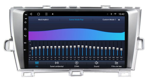 Navigatie dedicata cu Android Toyota Prius 2009 - 2015, 3GB RAM, Radio GPS Dual Zone, Display HD IPS 9" Touchscreen, Internet Wi-Fi si slot SIM 4G, Bluetooth, MirrorLink, USB, Waze