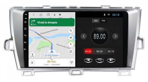 Navigatie dedicata cu Android Toyota Prius 2009 - 2015, 1GB RAM, Radio GPS Dual Zone, Display HD IPS 9" Touchscreen, Internet Wi-Fi, Bluetooth, MirrorLink, USB, Waze