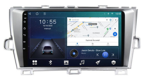 Navigatie dedicata cu Android Toyota Prius 2009 - 2015, 3GB RAM, Radio GPS Dual Zone, Display HD IPS 9" Touchscreen, Internet Wi-Fi si slot SIM 4G, Bluetooth, MirrorLink, USB, Waze