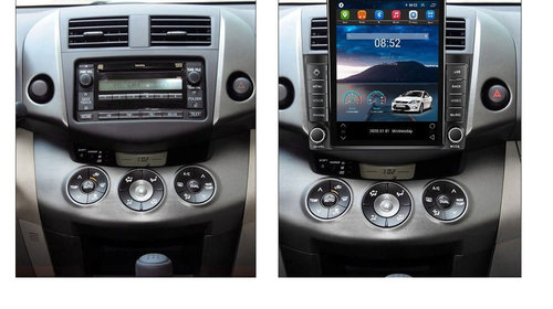 Navigatie dedicata cu Android Toyota Rav 4 III 2005 - 2013, 1GB RAM, Radio GPS Dual Zone, Touchscreen IPS 9.7" HD tip Tesla, Internet Wi-Fi, Bluetooth, MirrorLink, USB, Waze