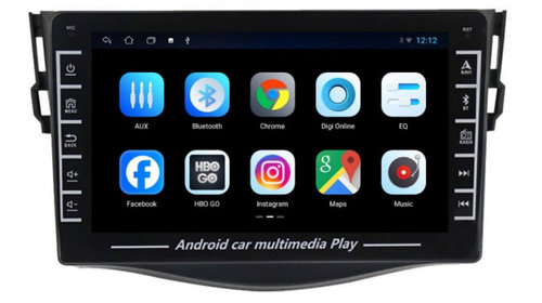 Navigatie dedicata cu Android Toyota Rav 4 III 2005 - 2013, 1GB RAM, Radio GPS Dual Zone, Display HD IPS 8" Touchscreen, Internet Wi-Fi, Bluetooth, MirrorLink, USB, Waze