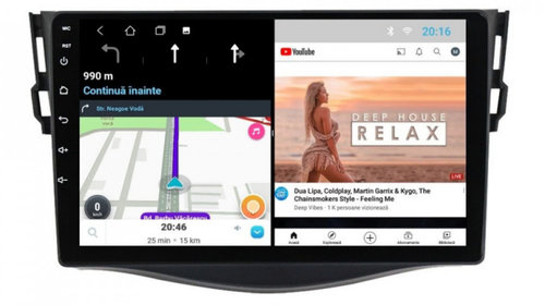Navigatie dedicata cu Android Toyota Rav 4 III 2005 - 2013, 1GB RAM, Radio GPS Dual Zone, Display HD IPS 9" Touchscreen, Internet Wi-Fi, Bluetooth, MirrorLink, USB, Waze