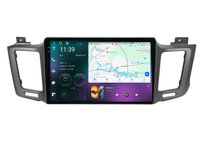 Navigatie dedicata cu Android Toyota Rav 4 IV 2013 - 2018, 12GB RAM, Radio GPS Dual Zone, Display 2K QLED 10.36" Touchscreen, Internet Wi-Fi si slot SIM 4G, Bluetooth, MirrorLink, USB, Waze