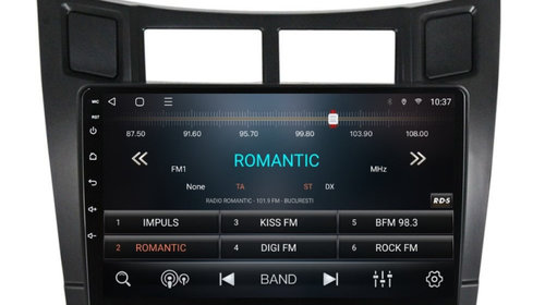 Navigatie dedicata cu Android Toyota Yaris 2006 - 2011, 3GB RAM, Radio GPS Dual Zone, Display HD IPS 9" Touchscreen, Internet Wi-Fi si slot SIM 4G, Bluetooth, MirrorLink, USB, Waze