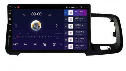 Navigatie dedicata cu Android Volvo S60 II / V60 I 2010 - 2014, 6GB RAM, Radio GPS Dual Zone, Display HD IPS 9" Touchscreen, Internet Wi-Fi si slot SIM 4G, Bluetooth, MirrorLink, USB, Waze