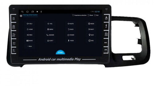 Navigatie dedicata cu Android Volvo S60 II / V60 I 2014 - 2018, 1GB RAM, Radio GPS Dual Zone, Display HD IPS 8" Touchscreen, Internet Wi-Fi, Bluetooth, MirrorLink, USB, Waze