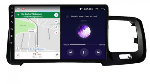 Navigatie dedicata cu Android Volvo S60 II / V60 I 2010 - 2014, 6GB RAM, Radio GPS Dual Zone, Display HD IPS 9" Touchscreen, Internet Wi-Fi si slot SIM 4G, Bluetooth, MirrorLink, USB, Waze