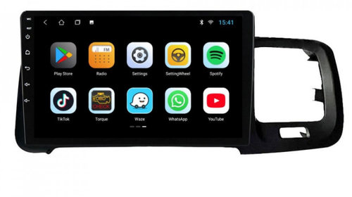 Navigatie dedicata cu Android Volvo S60 II / V60 I 2014 - 2018, 2GB RAM, Radio GPS Dual Zone, Display HD IPS 9" Touchscreen, Internet Wi-Fi, Bluetooth, MirrorLink, USB, Waze