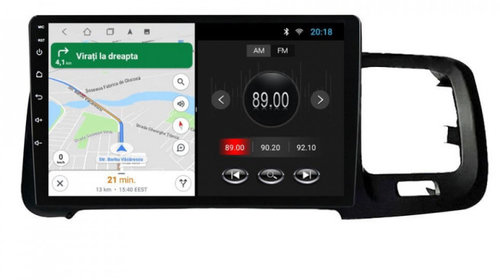 Navigatie dedicata cu Android Volvo S60 II / V60 I 2014 - 2018, 2GB RAM, Radio GPS Dual Zone, Display HD IPS 9" Touchscreen, Internet Wi-Fi, Bluetooth, MirrorLink, USB, Waze