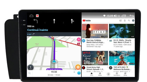 Navigatie dedicata cu Android Volvo V70 II / XC70 I 2004 - 2008, 4GB RAM, Radio GPS Dual Zone, Display 2K QLED 9.5" Touchscreen, Internet Wi-Fi si slot SIM 4G, Bluetooth, MirrorLink, USB, Waze