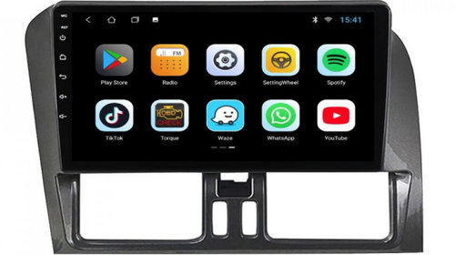 Navigatie dedicata cu Android Volvo XC60 I 2008 - 2013, 1GB RAM, Radio GPS Dual Zone, Display HD IPS 9" Touchscreen, Internet Wi-Fi, Bluetooth, MirrorLink, USB, Waze