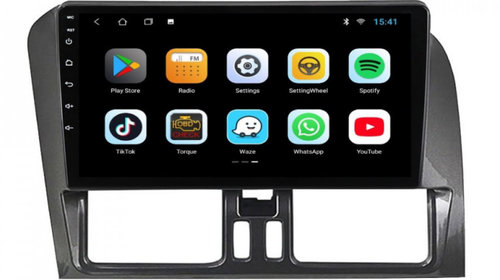 Navigatie dedicata cu Android Volvo XC60 I 2014 - 2017, 1GB RAM, Radio GPS Dual Zone, Display HD IPS 9" Touchscreen, Internet Wi-Fi, Bluetooth, MirrorLink, USB, Waze
