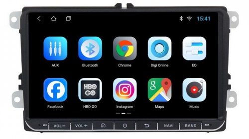 Navigatie dedicata cu Android VW Caddy 2004 - 2020, 2GB RAM, Radio GPS Dual Zone, Display HD IPS 9" Touchscreen, Internet Wi-Fi, Bluetooth, MirrorLink, USB, Waze