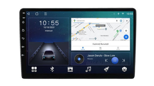 Navigatie dedicata cu Android VW Fox 2003 - 2016, 3GB RAM, Radio GPS Dual Zone, Display HD IPS 9" Touchscreen, Internet Wi-Fi si slot SIM 4G, Bluetooth, MirrorLink, USB, Waze