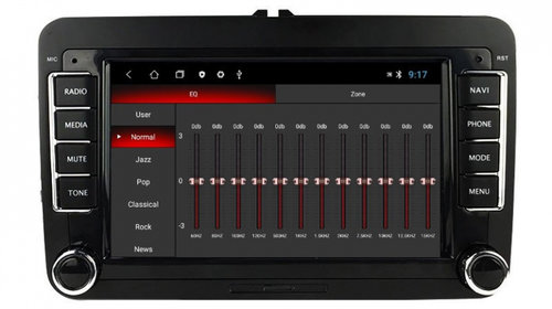 Navigatie dedicata cu Android VW Golf V 2003 - 2010, 2GB RAM, Radio GPS Dual Zone, Display HD IPS 7" Touchscreen, Internet Wi-Fi, Bluetooth, MirrorLink, USB, Waze