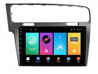 Navigatie dedicata cu Android VW Golf VII 2012 - 2019, argintiu, 2GB RAM, Radio GPS Dual Zone, Display HD IPS 10" Touchscreen, Internet Wi-Fi, Bluetooth, MirrorLink, USB, Waze