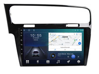 Navigatie dedicata cu Android VW Golf VII 2012 - 2019, negru, 2GB RAM, Radio GPS Dual Zone, Display HD IPS 10" Touchscreen, Internet Wi-Fi si slot SIM 4G, Bluetooth, MirrorLink, USB, Waze