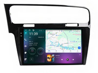 Navigatie dedicata cu Android VW Golf VII 2012 - 2019, negru, 12GB RAM, Radio GPS Dual Zone, Display 2K QLED 10.36" Touchscreen, Internet Wi-Fi si slot SIM 4G, Bluetooth, MirrorLink, USB, Waze