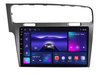 Navigatie dedicata cu Android VW Golf VII 2012 - 2019, argintiu, 3GB RAM, Radio GPS Dual Zone, Display HD IPS 10" Touchscreen, Internet Wi-Fi si slot SIM 4G, Bluetooth, MirrorLink, USB, Waze