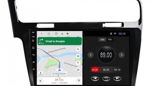 Navigatie dedicata cu Android VW Golf VII 2012 - 2019, negru, 2GB RAM, Radio GPS Dual Zone, Display HD IPS 10" Touchscreen, Internet Wi-Fi, Bluetooth, MirrorLink, USB, Waze