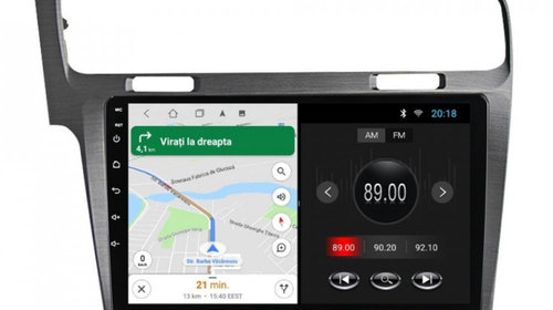Navigatie dedicata cu Android VW Golf VII 2012 - 2019, argintiu, 1GB RAM, Radio GPS Dual Zone, Display HD IPS 10" Touchscreen, Internet Wi-Fi, Bluetooth, MirrorLink, USB, Waze