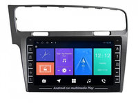Navigatie dedicata cu Android VW Golf VII 2012 - 2019, argintiu, 1GB RAM, Radio GPS Dual Zone, Display HD IPS 8" Touchscreen, Internet Wi-Fi, Bluetooth, MirrorLink, USB, Waze