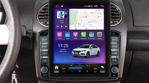 Navigatie dedicata cu Android VW New Beetle 2004 - 2011, 8GB RAM, Radio GPS Dual Zone, Touchscreen IPS 9.7" HD tip Tesla, Internet Wi-Fi si slot SIM 4G, Bluetooth, MirrorLink, USB, Waze