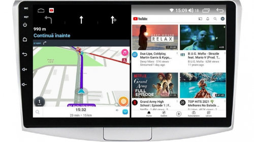 Navigatie dedicata cu Android VW Passat B6 / B7 2005 - 2015, 3GB RAM, Radio GPS Dual Zone, Display HD IPS 10" Touchscreen, Internet Wi-Fi si slot SIM 4G, Bluetooth, MirrorLink, USB, Waze