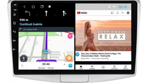 Navigatie dedicata cu Android VW Passat B6 / B7 2005 - 2015, 1GB RAM, Radio GPS Dual Zone, Display HD IPS 10" Touchscreen, Internet Wi-Fi, Bluetooth, MirrorLink, USB, Waze