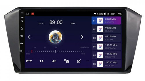 Navigatie dedicata cu Android VW Passat B8 dupa 2015, 8GB RAM, Radio GPS Dual Zone, Display HD IPS 10" Touchscreen, Internet Wi-Fi si slot SIM 4G, Bluetooth, MirrorLink, USB, Waze
