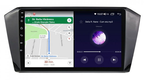 Navigatie dedicata cu Android VW Passat B8 dupa 2015, 6GB RAM, Radio GPS Dual Zone, Display HD IPS 10" Touchscreen, Internet Wi-Fi si slot SIM 4G, Bluetooth, MirrorLink, USB, Waze