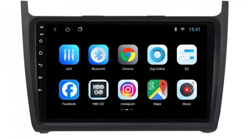 Navigatie dedicata cu Android VW Polo 6R 2009 - 2018, 1GB RAM, Radio GPS Dual Zone, Display HD IPS 9" Touchscreen, Internet Wi-Fi, Bluetooth, MirrorLink, USB, Waze