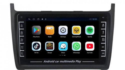 Navigatie dedicata cu Android VW Polo 6R 2009 - 2018, 1GB RAM, Radio GPS Dual Zone, Display HD IPS 8" Touchscreen, Internet Wi-Fi, Bluetooth, MirrorLink, USB, Waze