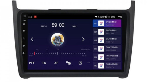 Navigatie dedicata cu Android VW Polo 6R 2009 - 2018, 6GB RAM, Radio GPS Dual Zone, Display HD IPS 9" Touchscreen, Internet Wi-Fi si slot SIM 4G, Bluetooth, MirrorLink, USB, Waze