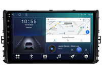 Navigatie dedicata cu Android VW T-Cross dupa 2018, 2GB RAM, Radio GPS Dual Zone, Display HD IPS 9" Touchscreen, Internet Wi-Fi si slot SIM 4G, Bluetooth, MirrorLink, USB, Waze