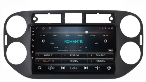 Navigatie dedicata cu Android VW Tiguan I 2012 - 2018, 3GB RAM, Radio GPS Dual Zone, Display HD IPS 9" Touchscreen, Internet Wi-Fi si slot SIM 4G, Bluetooth, MirrorLink, USB, Waze