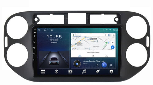 Navigatie dedicata cu Android VW Tiguan I 2012 - 2018, 3GB RAM, Radio GPS Dual Zone, Display HD IPS 9" Touchscreen, Internet Wi-Fi si slot SIM 4G, Bluetooth, MirrorLink, USB, Waze