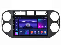 Navigatie dedicata cu Android VW Tiguan I 2012 - 2018, 3GB RAM, Radio GPS Dual Zone, Display HD IPS 9" Touchscreen, Internet Wi-Fi si slot SIM 4G, Bluetooth, MirrorLink, USB, Waze