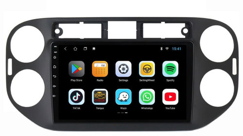 Navigatie dedicata cu Android VW Tiguan I 2012 - 2018, 3GB RAM, Radio GPS Dual Zone, Display HD IPS 9" Touchscreen, Internet Wi-Fi si slot SIM 4G, Bluetooth, MirrorLink, USB, Waze